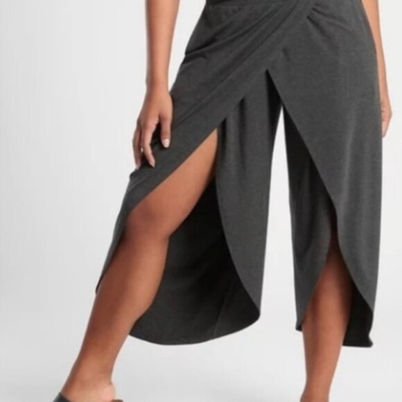 Athleta High Rise twisted split hem Palazzo / Harem type Yoga Pants - Picture 3 of 10